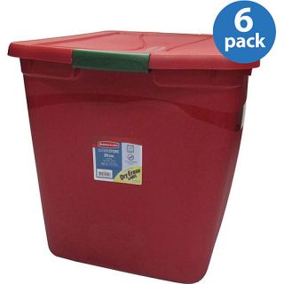 Rubbermaid 36 Gallon (144 Quart) Clever Store Totes, Set of 6