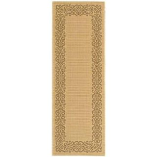 Safavieh Courtyard Natural/Brown 2 ft. 4 in. x 12 ft. Runner CY1588 3001 212