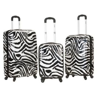 Rockland Luggage 3 Piece Polycarbonate/ABS Upright Luggage Set