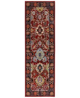 Karastan Bravado Mahir Red 26 x 8 Runner Rug   Rugs