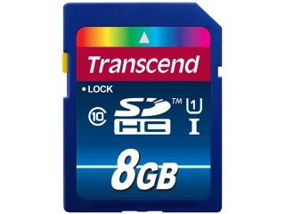 Transcend Premium 8GB Secure Digital High Capacity (SDHC) Flash Card Model TS8GSDU1