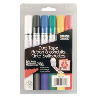 Marvy Uchida Primary Colors Broad Point Duct Tape Paint Marker Set (6 Piece) 360 6A