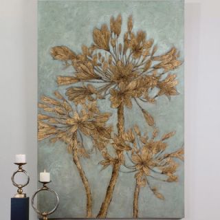 Uttermost Golden Leaves Original Painting on Canvas