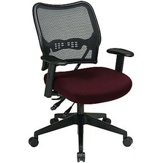 Office Star Space Mesh/Polyester Deluxe Task Chair, Burgundy