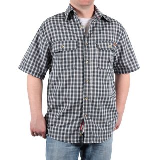 Case IH Signature Mens Red Plaid Short Sleeve Button Down