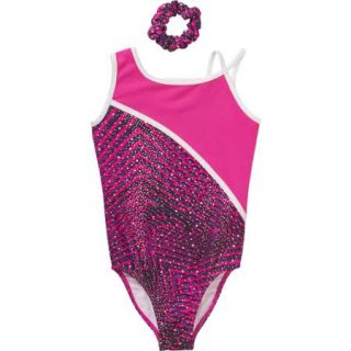 Danskin Now Print Dance Leotard W/ Asymmetrical Straps