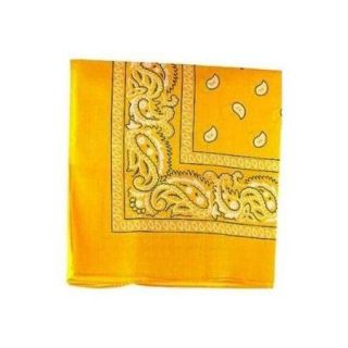 CTM&#174; Unisex Cotton Paisley All Purpose Bandana, Yellow