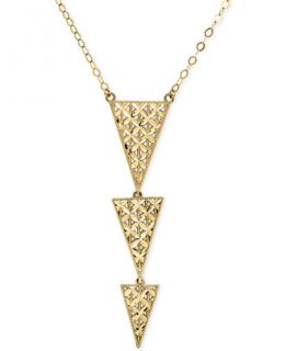 Graduated Triangles Pendant Necklace in 14k Gold   Necklaces   Jewelry