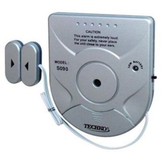 TECHKO Wireless Solar Powered Magnetic Sensor Entry Alarm S090