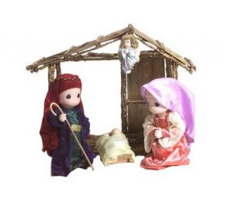 Precious Moments Nativity Set with Stable —