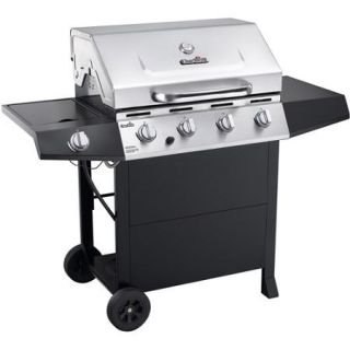 Char Broil 4 Burner Gas Grill, Stainless Steel/Black