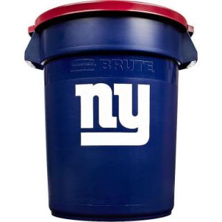Rubbermaid Commercial Products BRUTE NFL 32 Gal. New York Giants Round Trash Can with Lid 1853644