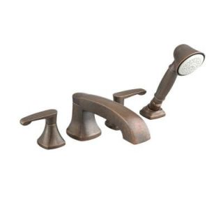 American Standard Copeland 2 Handle Deck Mount Roman Tub Faucet with Hand Shower in Oil Rubbed Bronze 7005.901.224