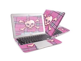 MightySkins Protective Skin Decal Cover for Apple MacBook Air 13" with 13.3 inch screen Sticker Skins Pink Bow Skull