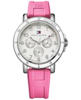 Tommy Hilfiger Womens Pink Silicone Strap Watch 40mm 1751510