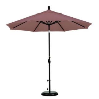 California Umbrella 9 ft. Aluminum Push Tilt Patio Umbrella in Straw Olefin GSPT908302 F72