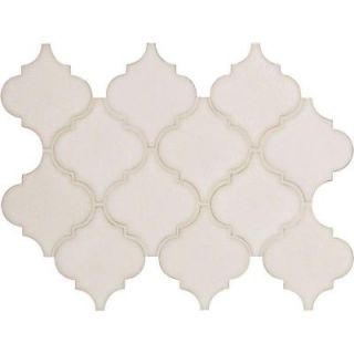 MS International Antique White Arabesque 10 1/2 in. x 15 1/2 in. x 8 mm Glazed Ceramic Mesh Mounted Mosaic Wall Tile (11.3 sq.ft./case) PT AW ARABESQ