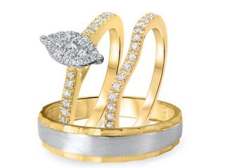 3/8 CT. T.W. Diamond Ladies Engagement Ring, Wedding Band, Men's Wedding Band