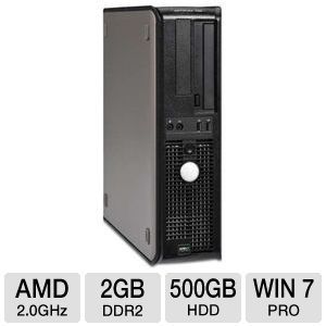 Dell Optiplex 740 Desktop PC   AMD Athlon 64 X2 2.0GHz, 2GB DDR2, 500GB HDD, DVDRW, Windows 7 Professional 32 bit, (Off Lease)