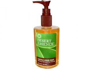 Desert Essence 0547620 Castile Liquid Soap with Organic Tea Tree Oil   8 fl oz