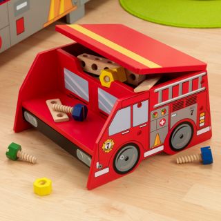 KidKraft Fire Truck Step N Store Toy Box   16457010  