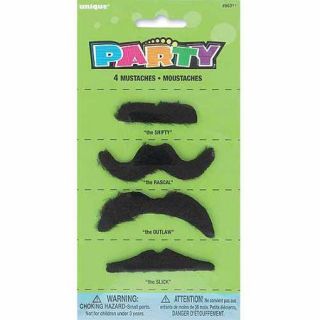 Fake Mustache Party Favors, 4 Count