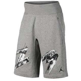 Jordan Retro 8 Fleece Shorts   Mens   Basketball   Clothing   Dark Grey Heather/Black