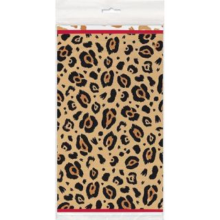 Plastic Cheetah Print Table Cover, 108" x 54"