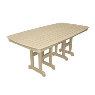 POLYWOOD Nautical 37 in. x 72 in. Sand Patio Dining Table NCT3772SA