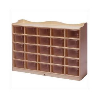 Steffy Wood Products 25 Tray Mobile Cubbie Unit