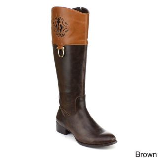 Reneeze Marisa 01 Womens Buckled Strap Knee High Riding Boots