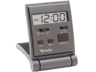 TRAVELMATE.5"LCD ALARM CLOCK WESTCLOX Grey 47508 844220001047