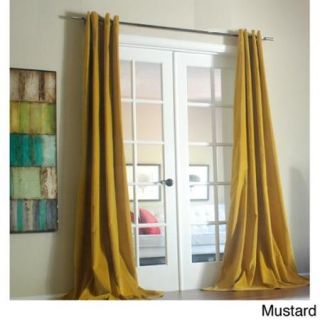 Tao Cotton Velvet 96 Inch Curtain Panel Smoke