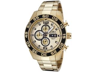 Men's Specialty Chrono 18K Gold Plated SS Gold Tone Dial