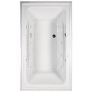American Standard Town Square 6 ft. x 42 in. Center Drain EcoSilent Whirlpool Tub in White 2742.048WC.020