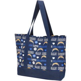San Diego Chargers Womens Love Print Tote Bag