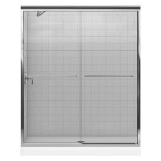 KOHLER Fluence 59 5/8 in. x 70 5/16 in. Semi Framed Sliding Shower Door in Bright Polished Silver with Clear Glass K 702206 L SHP