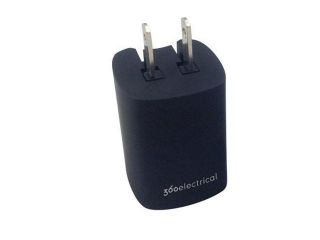 360 Electrical 2.1 Amp Dual Port USB Charger, Blue LED Indicator #36074