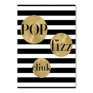 Americanflat Pop Fizz Clink Black White Stripe Poster Gallery Painting