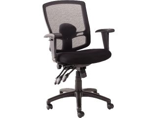 Alera Etros Series ET4017 (ALEET4017) Petite Mid Back Multifunction Mesh Chair, Black