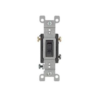 Leviton 15 Amp 3 Way Toggle Switch, Black R55 01453 02E