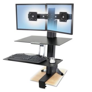 WorkFit S Sit Stand Workstation 2 Screen Desk Mount
