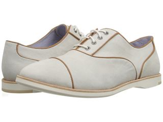 Johnston & Murphy Deena Piped Oxford White Shimmer Suede