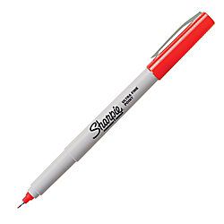Sharpie Permanent Ultra Fine Point Markers Red Pack of 12