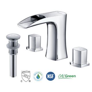 Rivuss Carrion Widespread Lead Free Brass Bathroom Faucet with Pop Up