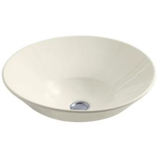 KOHLER Conical Bell Vitreous China Vessel Sink with Glazed Underside in Biscuit K 2200 G 96