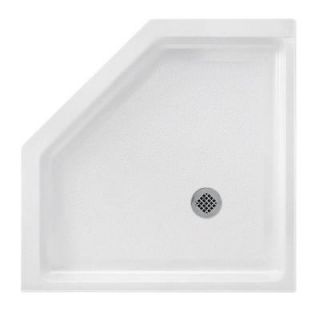Swan 38 in. x 38 in. Solid Surface Single Threshold Shower Floor in White SN00038MD.010