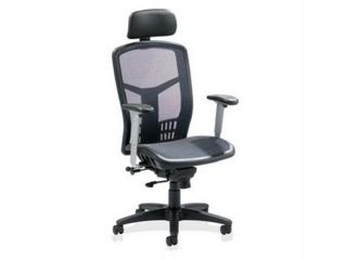 High Back Chair, Mesh, 28 1/2"x28 1/2"x51", Black LLR60324