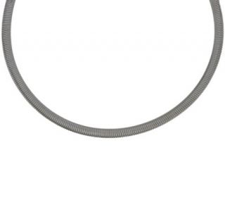 Sterling 18 Polished Reversible 8mm Omega Necklace, 23.3g —