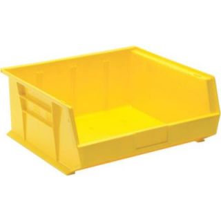Edsal 6.8 Gal. Stackable Plastic Storage Bin in Yellow (6 Pack) PB8505Y